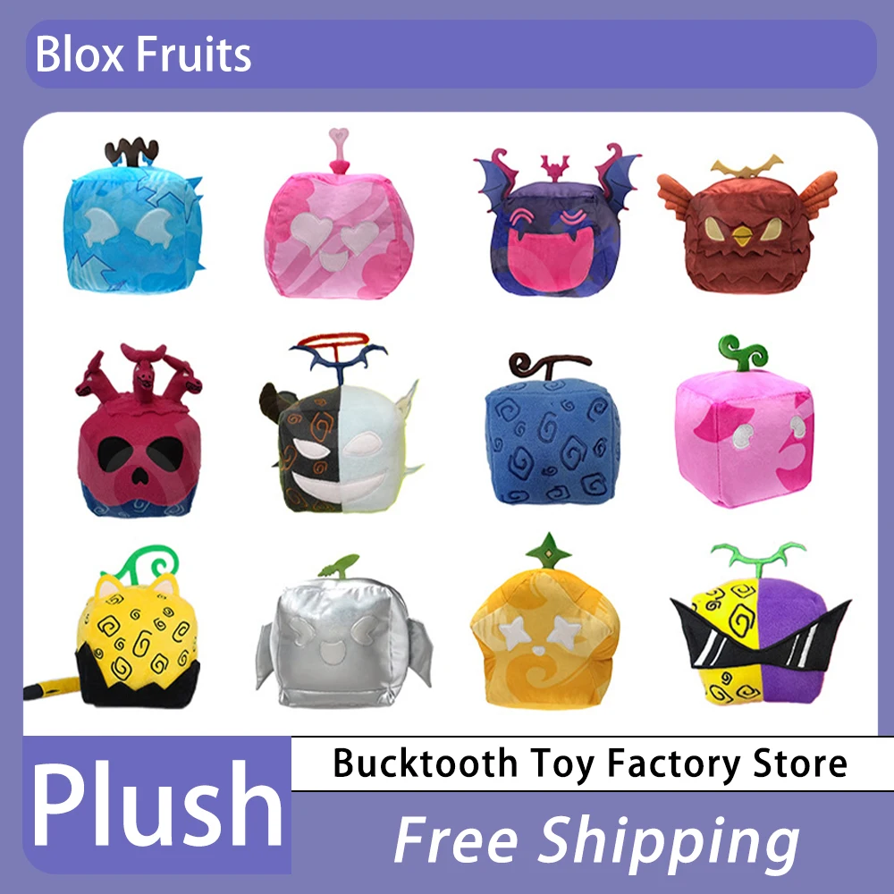 

15cm Blox Fruits Anime Plush Toy Game Fruit Leopard Pattern Box Plush Toy Soft Stuffed Fruits Toy Boys Girls Kids Christmas Gift