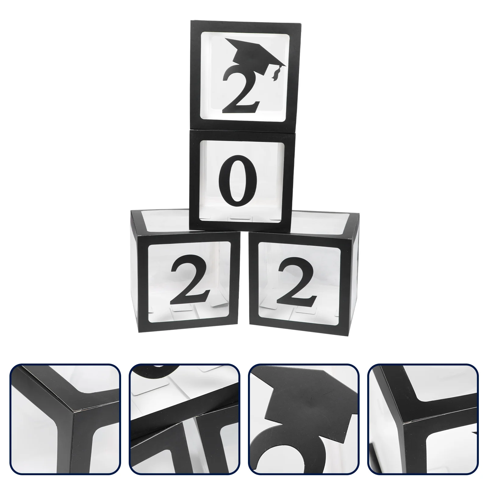 

1 Set Exquisite Graduation Balloon Boxes Party Balloon Ornaments for Decoration
