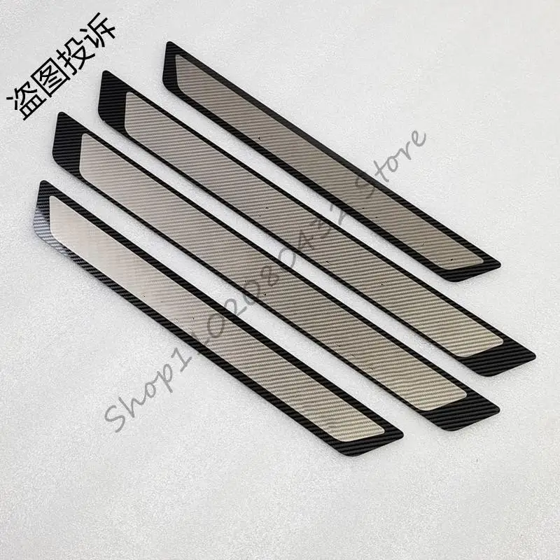 For Peugeot 5008 308 2008 3008 307 206 207 407 408 2008-2018 Door Sill Scuff Plate Guard Threshold Pedal Styling Car Accessories