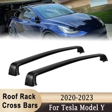 Roof Rack Cross Bars For Tesla Model Y 2020-2023 Aluminum Roof Top for Canoe Kayak Luggage Carrier Rack Holder 165lbs Load