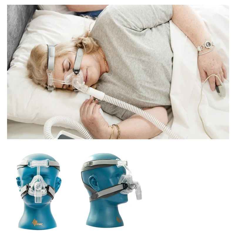 

S/M/L CPAP Sleep Mask Silicone Respirator Cushions With Adjustable Headgear Strap Headband For Sleep Aid Apnea Anti Snoring