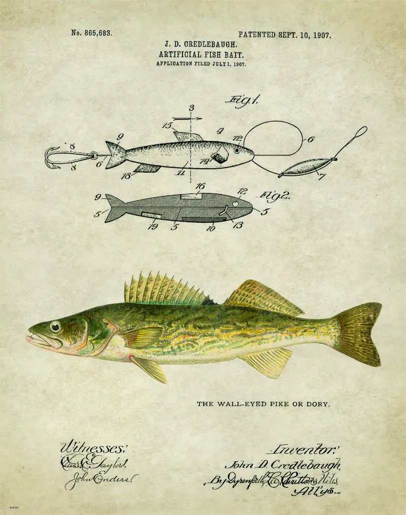 

Fishing Lure Art Picture Print Silk Poster Home Wall Decor
