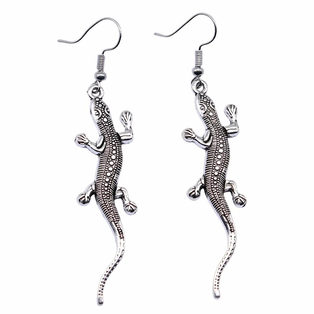 Модные серьги ручной работы в простом дизайне антикварного серебряного цвета