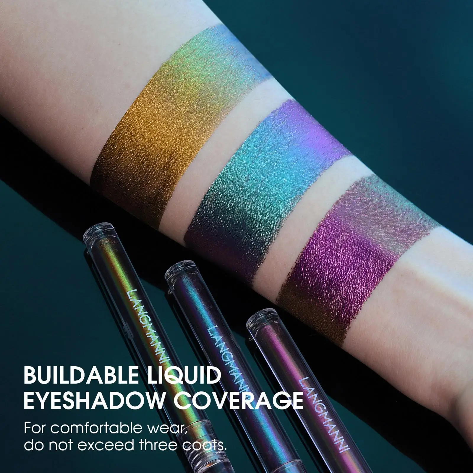 

New Duochrome Eyeshadow Chameleon Liquid Eyeshadows Shiny Long-lasting Eye Shadow Fashion Package Makeup