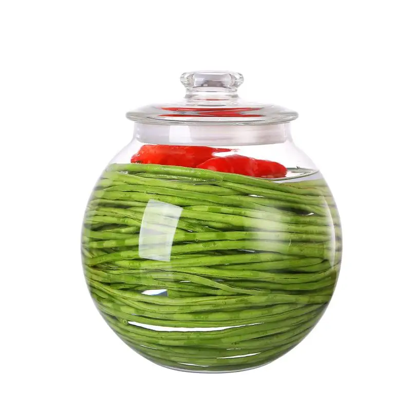

Jar Pickle Glass Can Kimchi Storage Food Container Jars Sealed Fermentation Pickles Fermenting Vegetable Traditional Crock