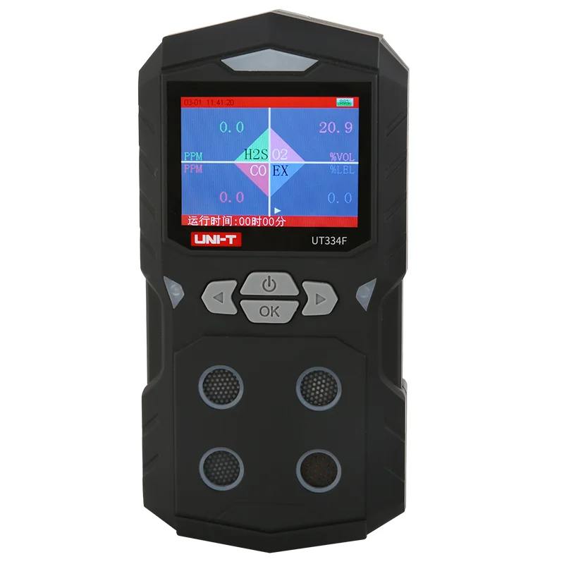 UNI-T Newest UT334F CO Detector High Accuracy Gas Analyzer Meter Carbon Monoxide Meter Analizador With Sound Light A-l-a-r-m LCD