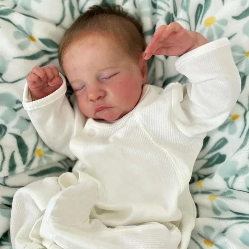 Кукла реборн полное тело и ткань 48 см Levi с 3D кожей многослойная картина видимыми