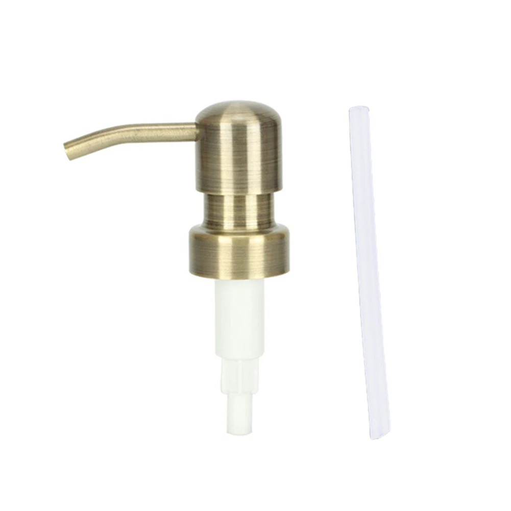 

Stainless Steel Metal Pump Head Liquid Lotion Dispenser Push Type Lotion Pump Jar Tube Lotion Shampoo Pump Bathroom Hardware
