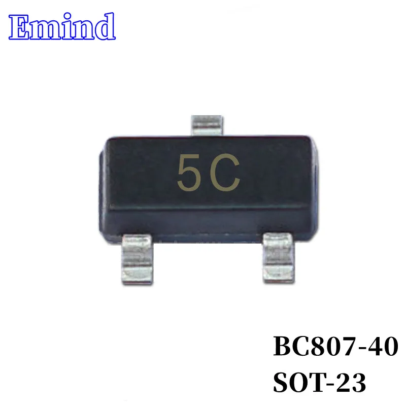 500/1000/2000/3000Pcs BC807-40 SMD Transistor SOT-23 Footprint 5C Silk Screen PNP Type 45V/1000mA Bipolar Amplifier Transistor