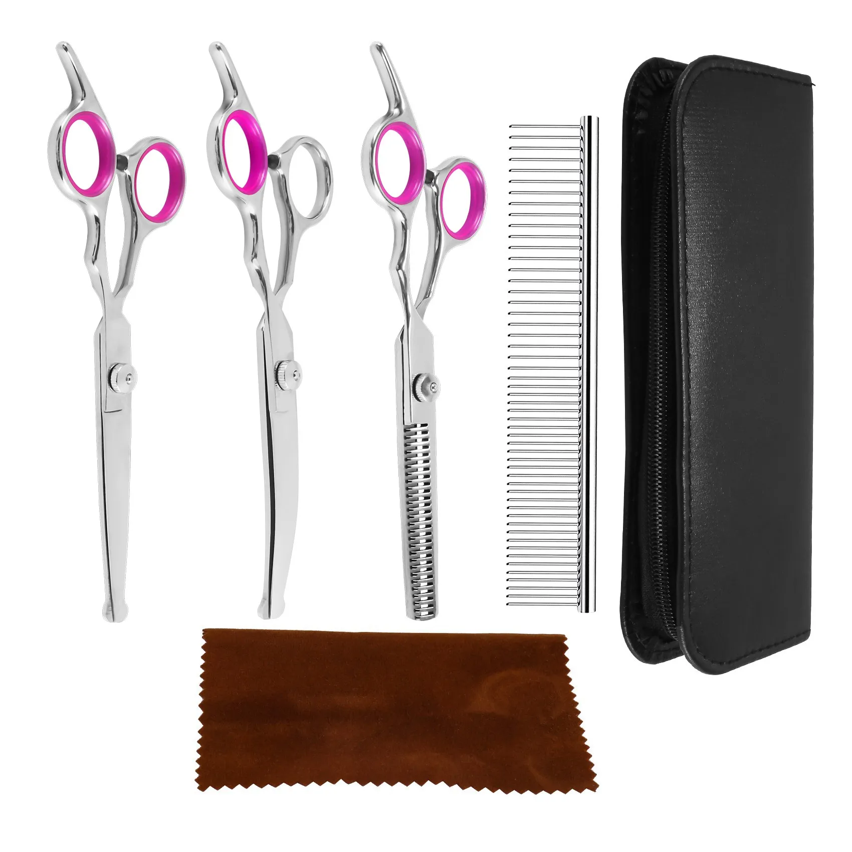 Набор ножниц для груминга домашних животных с безопасным круглым наконечником