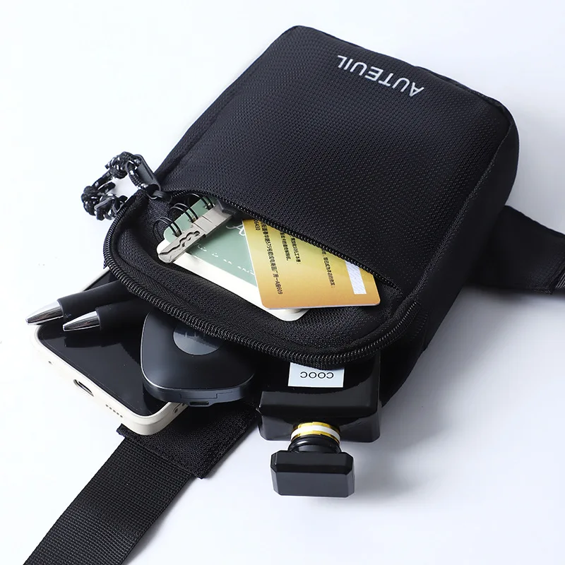 New Men's Chest Bag Business Casual Crossbody Bag Outdoor Sports Shoulder Bag Large Capacity Messenger Bag Phone Bags for Male