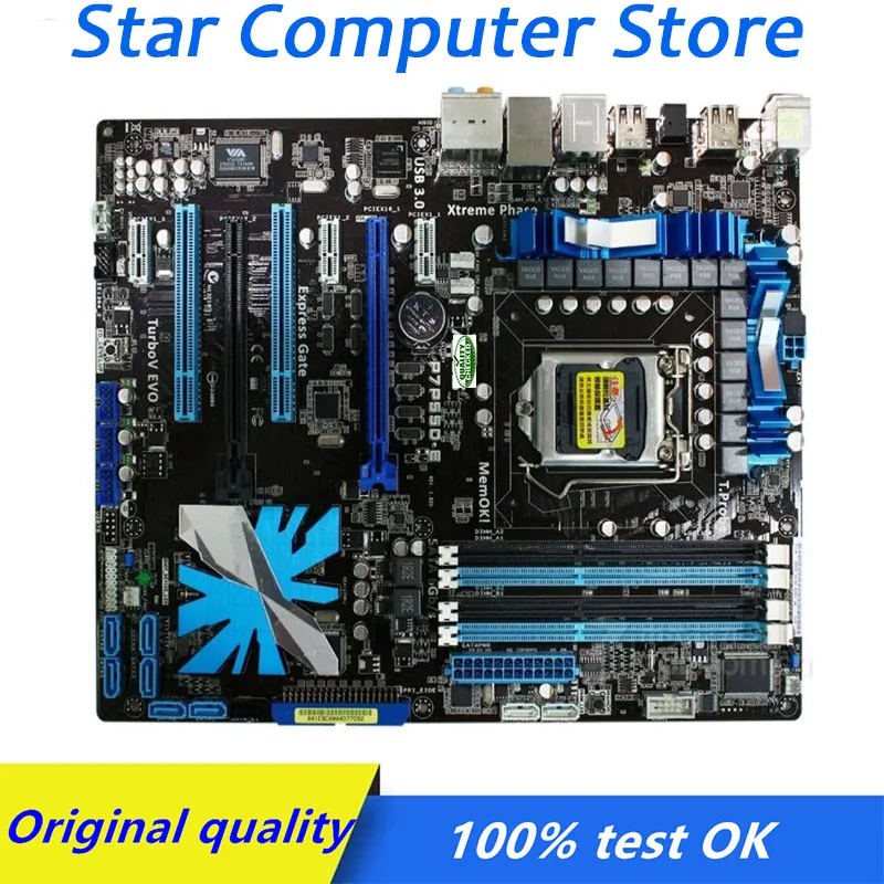 

For ASUS P7P55D-E Computer USB2.0 SATA2 Motherboard LGA 1156 DDR3 P55 Desktop Mainboard Used