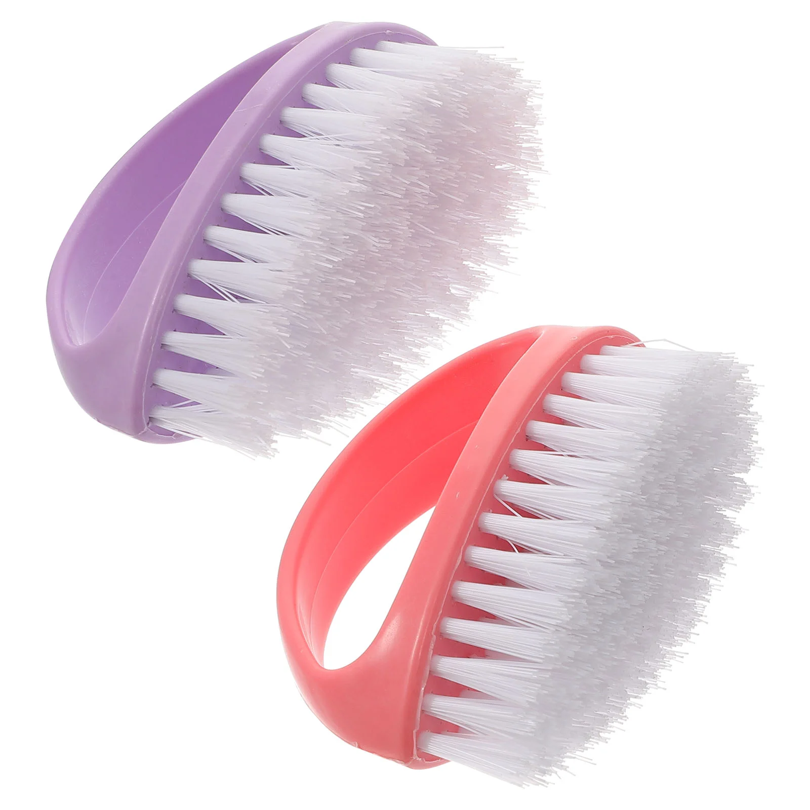 

2 Pcs Finger Cleaning Brush Nail Fingernails Manicure Supplies Soft Scrubber Brushes Duster Ball