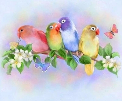 

Diy Oil Painting By Numbers Colorful Bird Handmade Art Wall Bedroom Living Room Home Decor Kids Room Decoration Unique Gift