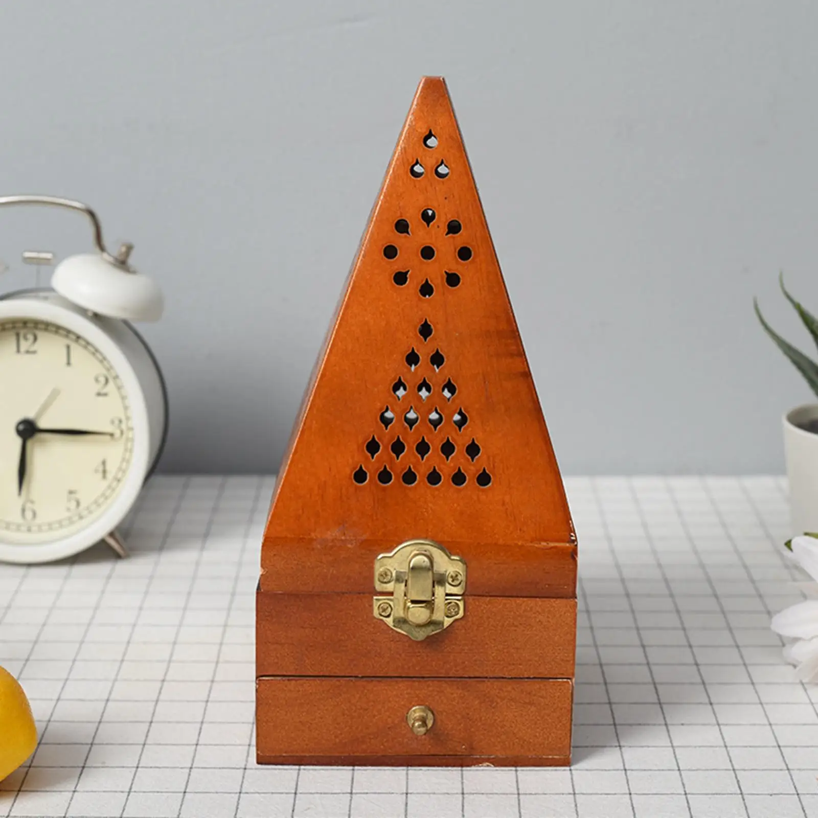 

Incense Cone Pyramid Style Incense Burner Storage Box for Home Fragrance