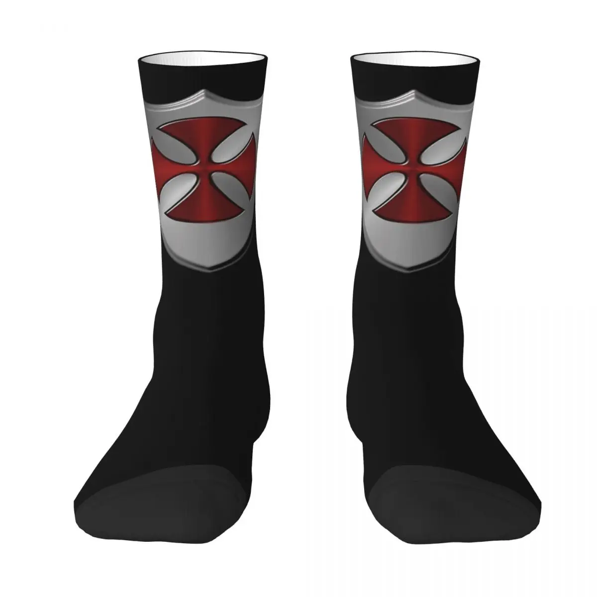 

Knights Templar Cross And Shield Socks Novelty The Best Buy Humor Contrast color Blanket roll Elastic Stockings