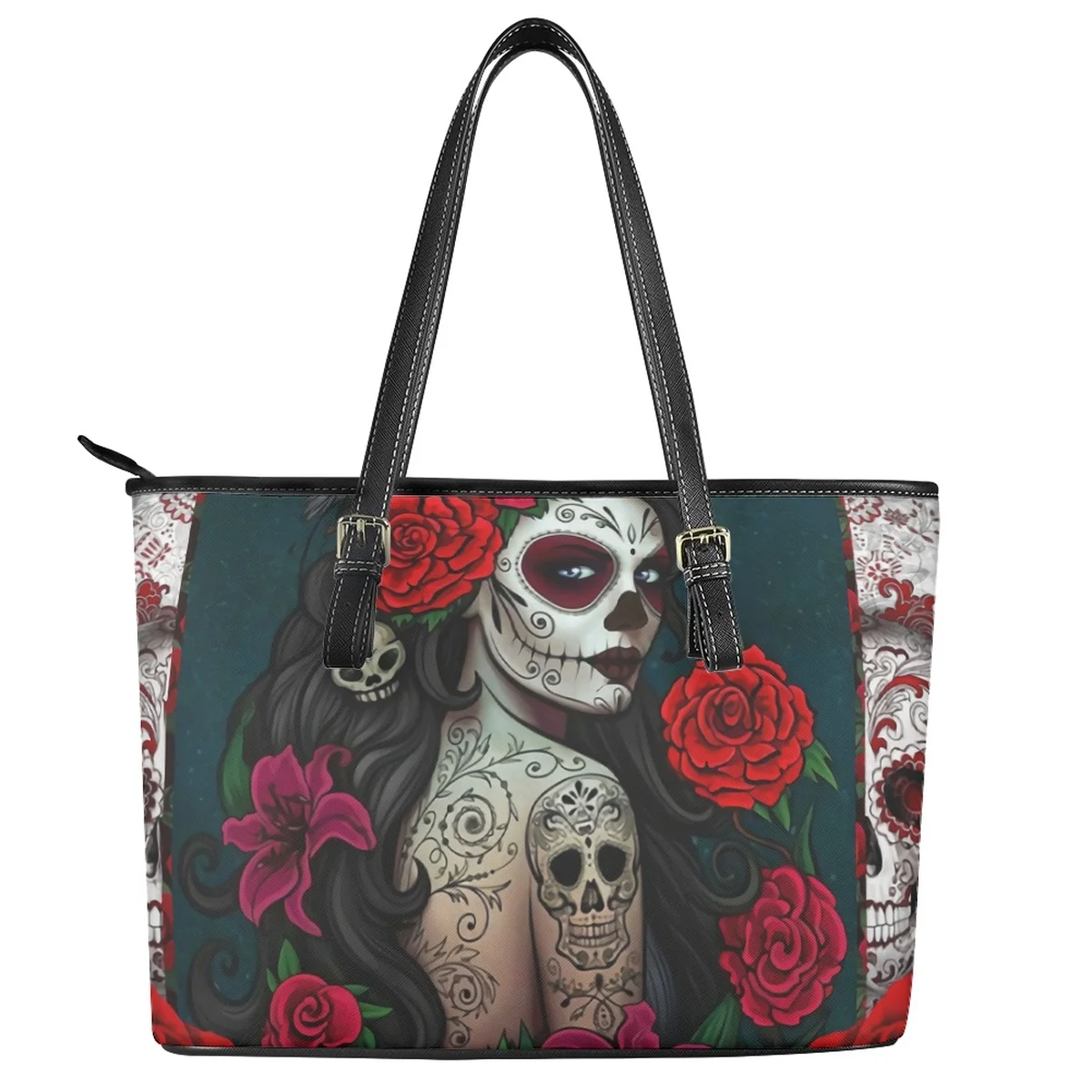 Sugar Skull Girls Women Handbags Gothic Style Fashion Tote Bags for Female Shoulder Large Capacity Casual Luxury Bags Woman 2023