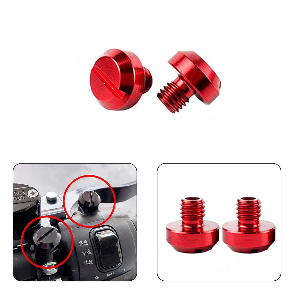 

1Pair Universal M10 Motorcycle Rearview Mirror Hole Plug Screw Bolts CNC Aluminum Alloy Electric Vehicles Screw Caps Anti-rust