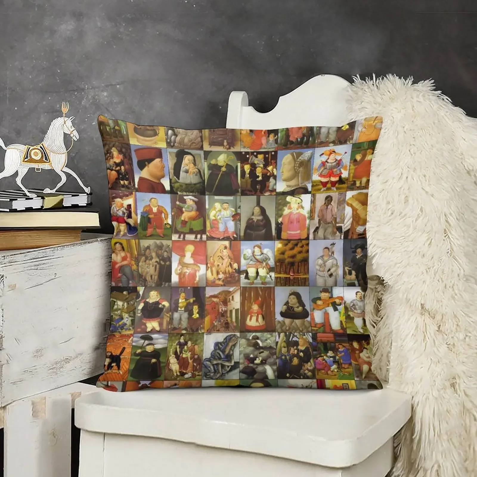 Чехол для подушки Fernando Botero аниме девушка полиэстер