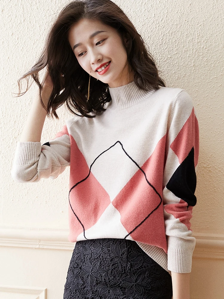 

BOBOKATEER Pull Hiver Femme Sweaters Knitted Kobieta Swetry Loose Sweter Damskie O-Neck Sueter Mujer Wool Frau Pullover Fashion
