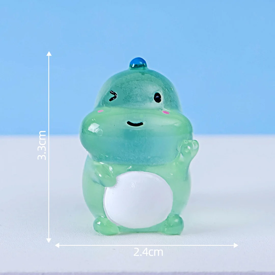 Фигурки миниатюрные Серебристые милые светящиеся цветные динозавры микро