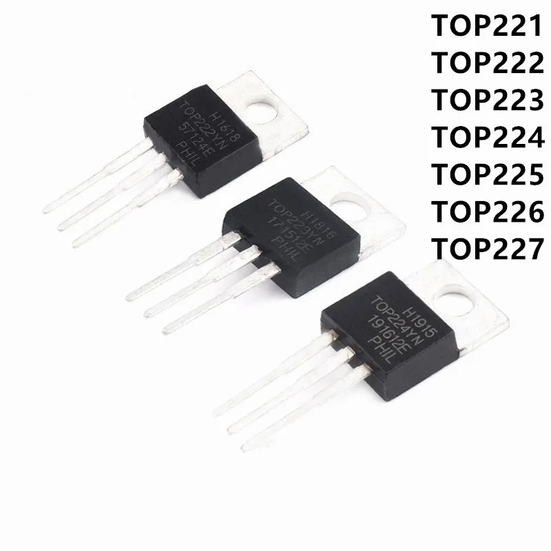 

5PCS Power IC TOP221YN TOP222YN TOP223YN TOP224YN TOP225YN TOP226YN TOP227YN Three-Terminal Off-Line PWM Switch AC DC Converter