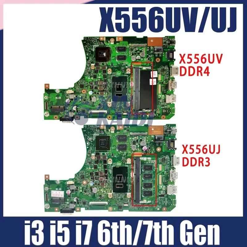 X556UV Материнская плата для ноутбука ASUS K556U X556URK A556U X556UA X556UQK с I3 I5 I7-6th 7-го поколения 4