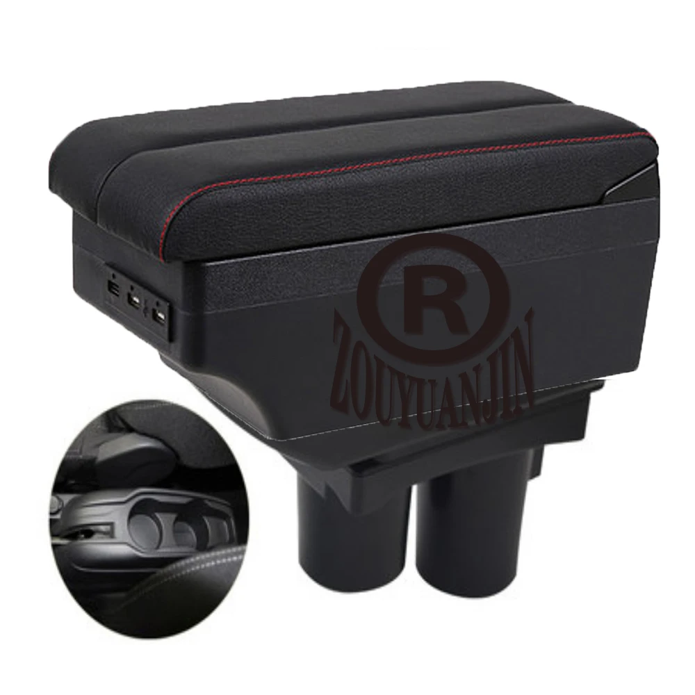 

For Peugeot 301 Citroen C-Elysee Armrest Box Retrofit Parts Center Console Special Storage Space Elbow Rest with USB Cup Holder