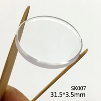 beveled ceramic bezel sapphire lens mask glass watch accessories for skx007 replace 31 5x3 5mm high quality watch lens