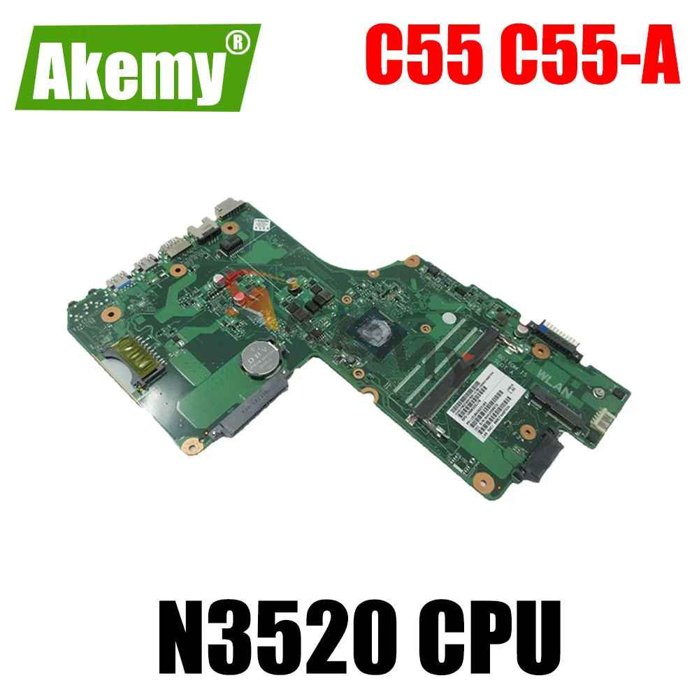 

V000325180 1310A2623101 For TOSHIBA Satellite C50 C55 C55-A Laptop Motherboard DB10BM-6050A2623101-MB-A02 SR1SE N3520 CPU