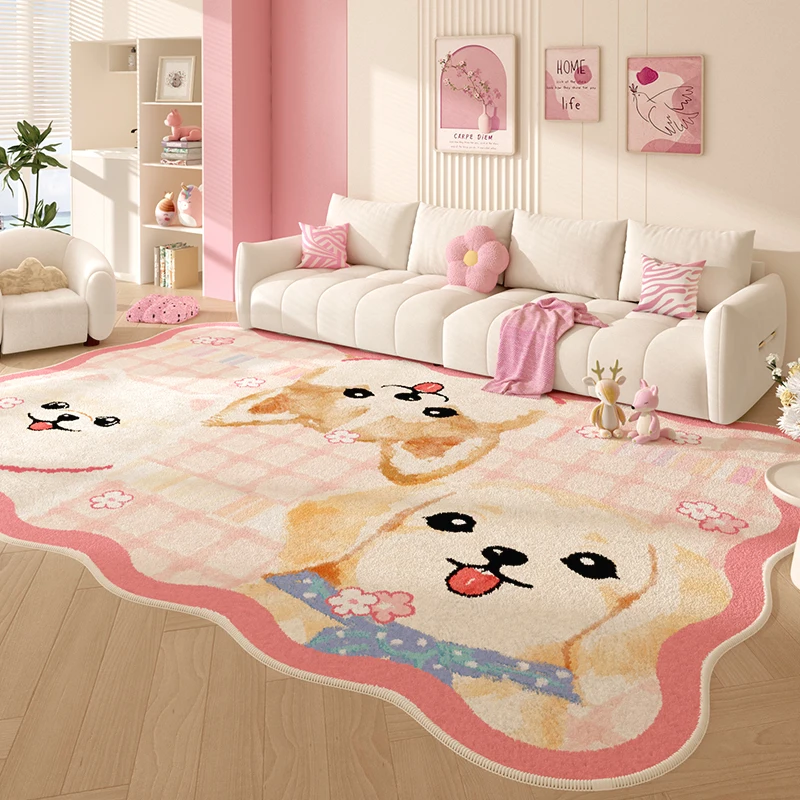 

Розовый плюшевый ковёр для гостиной и спальни