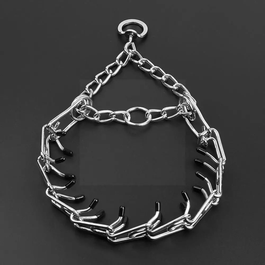 

Новая Металлическая стальная цепь для дрессировки собак с зажимом регулируемые товары с шипами ошейник для дрессировки домашних животных ...