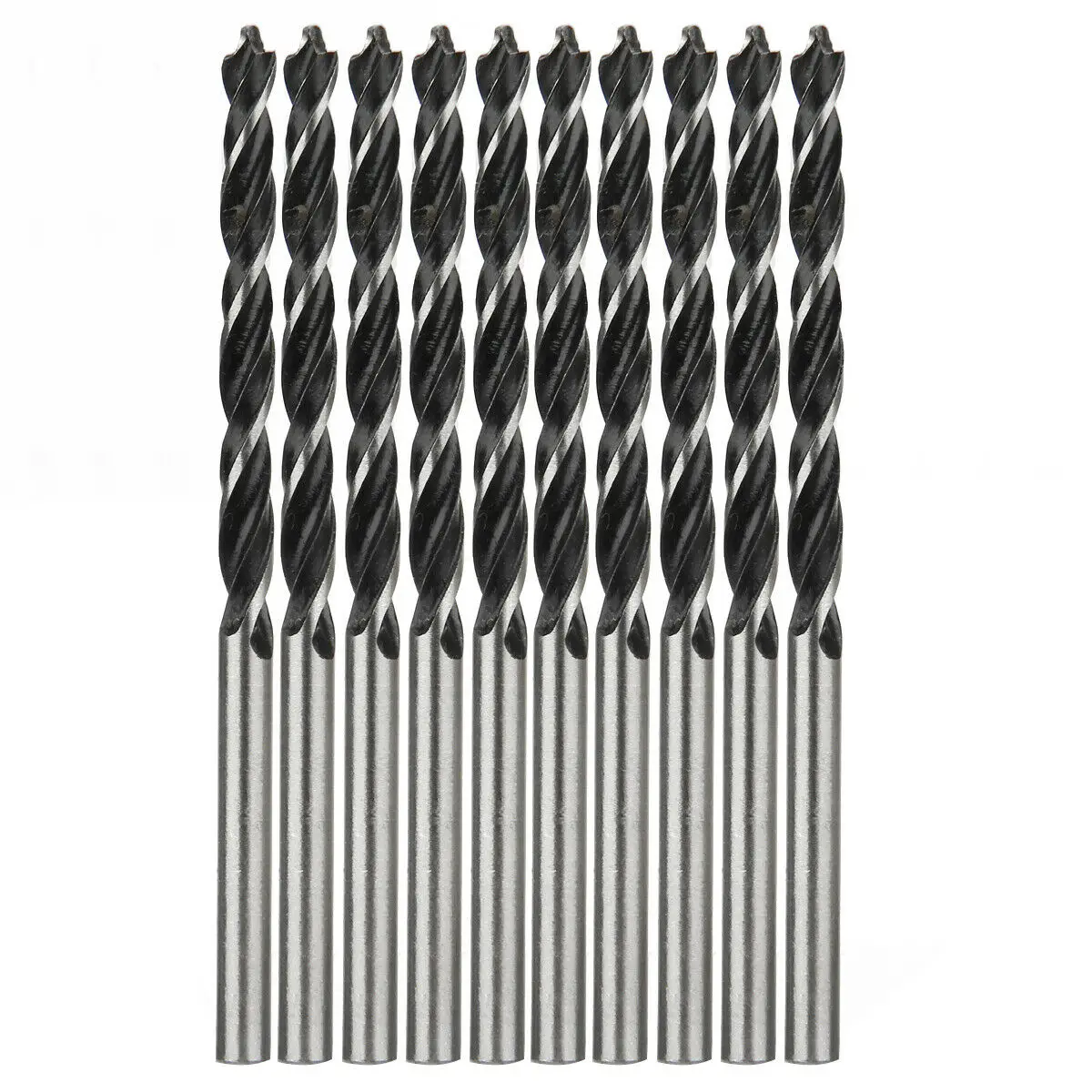 

10 Pcs Spiral Drill Bits 5mm Diameter Metal Wood Drills W/ Center Point Tools For Carpentry Woodworking Power Tool Accessories