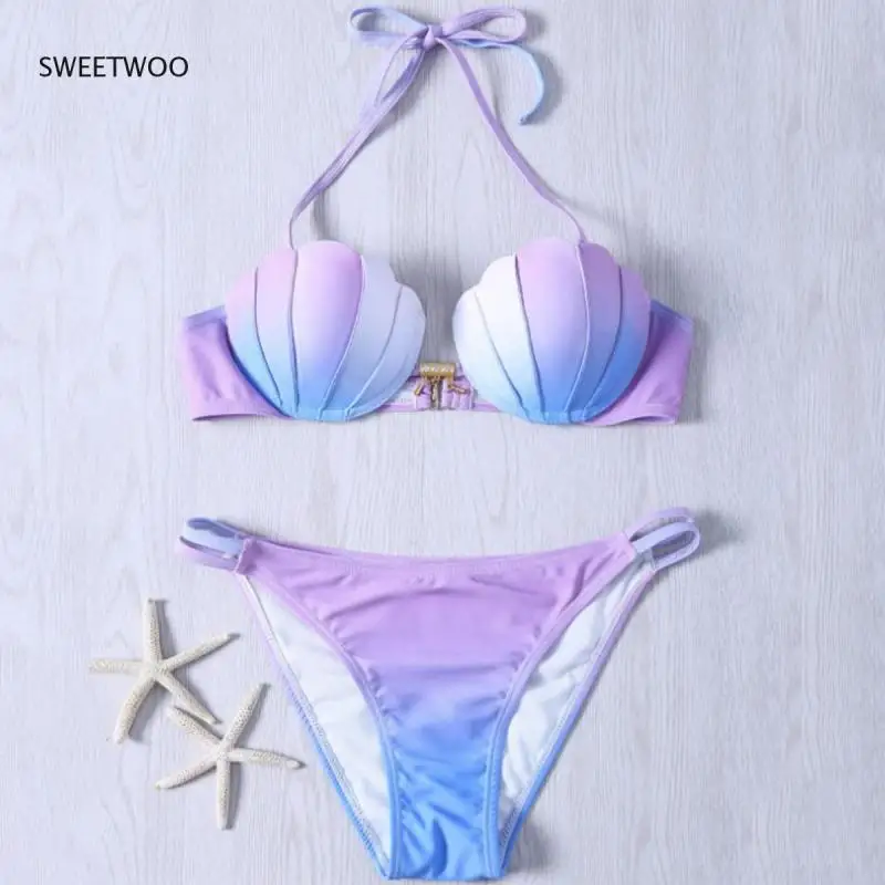 

2022 новые женские купальники, модные сексуальные купальники бикини с ракушками