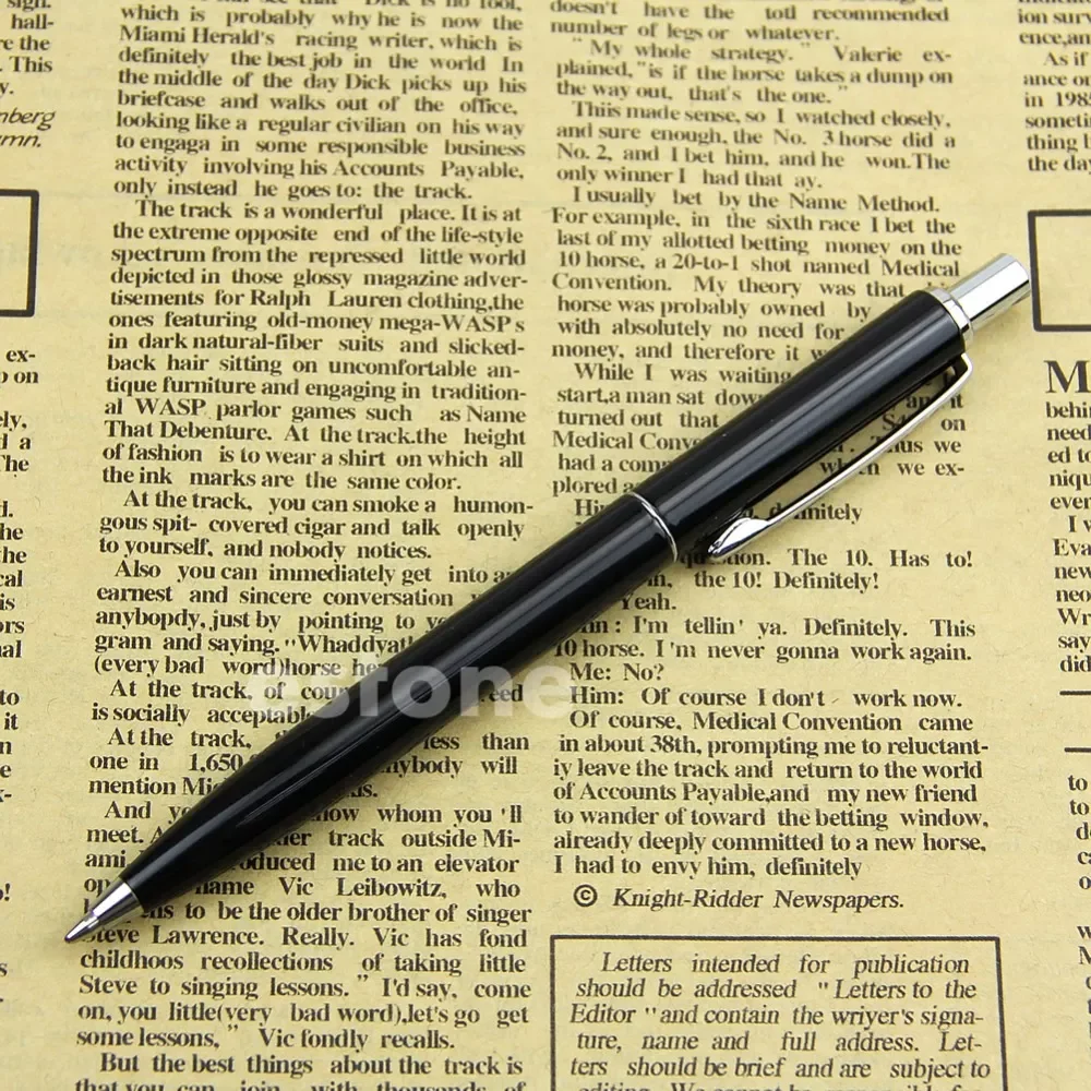 

High Quality Stainless Steel Metal Push Ballpoint Pen Baoer 37 Ball Point Pen Gift Stationary