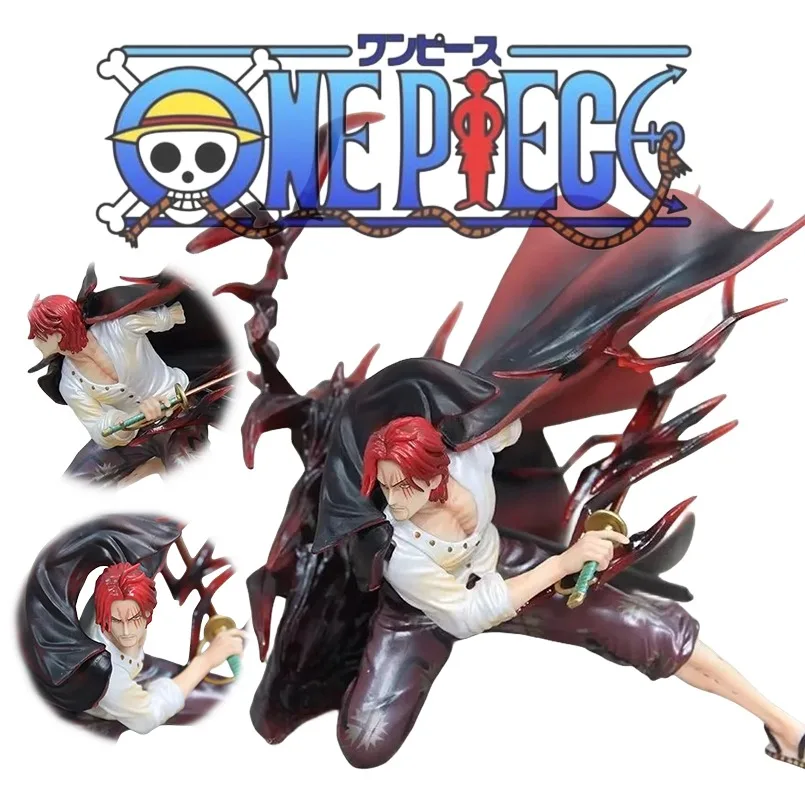 

16CM Anime One Piece Akagami No Shanks Portrait of Pirates GK Figurine PVC Action Figures Collection Model Toys Birthday Gift