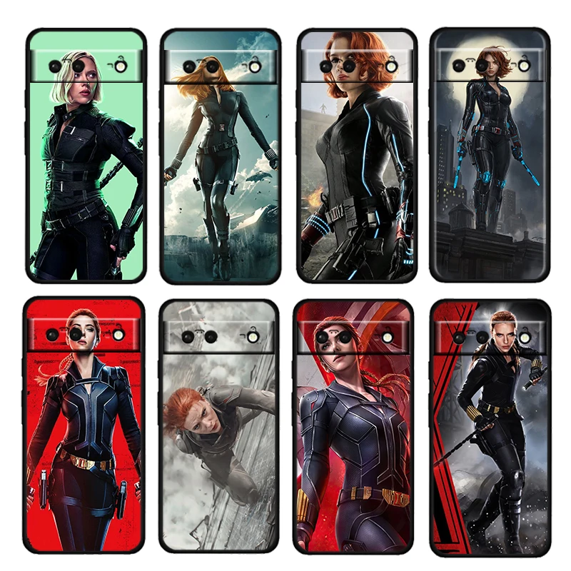 

Avengers The Black Widow Shockproof Cover For Google Pixel 7 6 6A 5 4 5A 4A XL Pro 5G Soft Silicone Black Phone Case Coque Capa