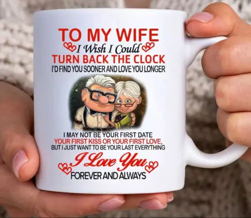 К моей жене кружка Карл Элли вверх вдохновила кружку я бы хотелось вернуть часы