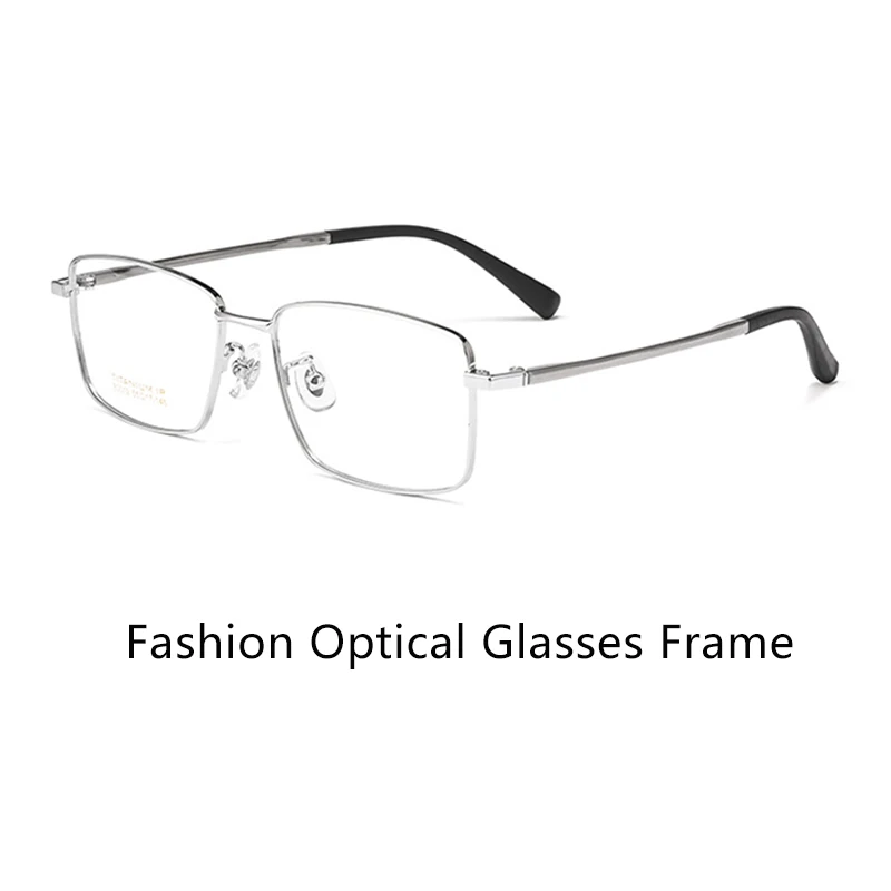 

Модная деловая оправа для очков из титанового сплава, без рецепта, высокое качество, Прямоугольная оправа, удобная Регулируемая накладка на нос