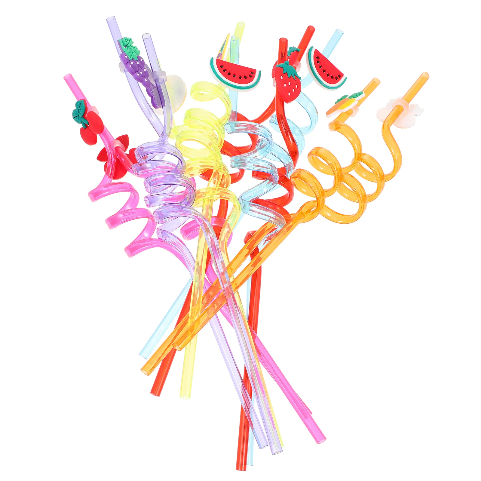 

12Pcs Straws Party Drinking Straws Fruit Drinking Straws Beverage Straws Watermelon Party Favors for Drinking Party Holiday