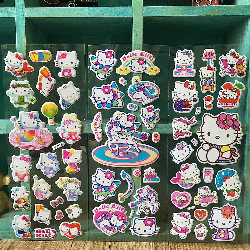 

Hello Kitty Cartoon Stickers Baby Girls Children's Educational Toys Hello Kitty Stickers Manual Stickers
