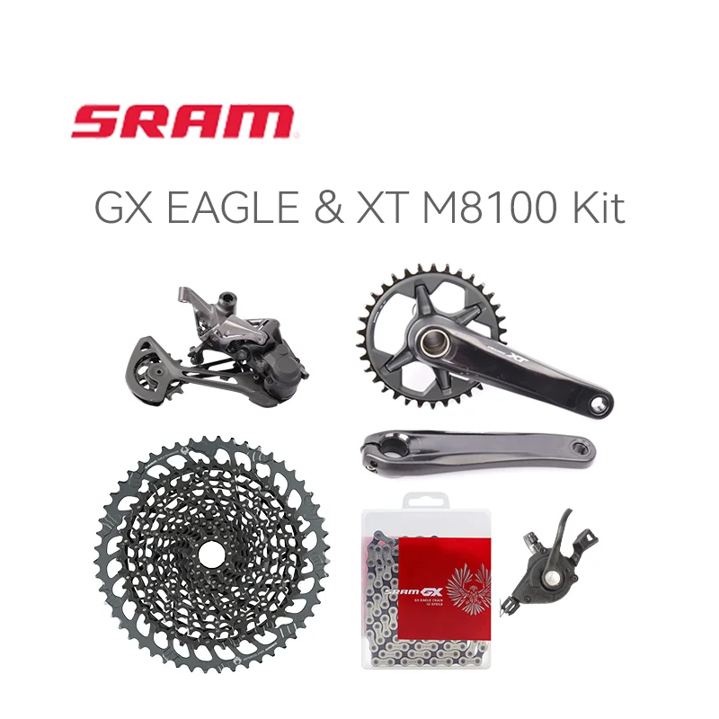 

SRAM GX EAGLE & XT M8100 1x12 speed MTB Groupset Shifter Lever Rear Derailleur XG-1275 XD K7 M8100 Crankset Bicycle Parts