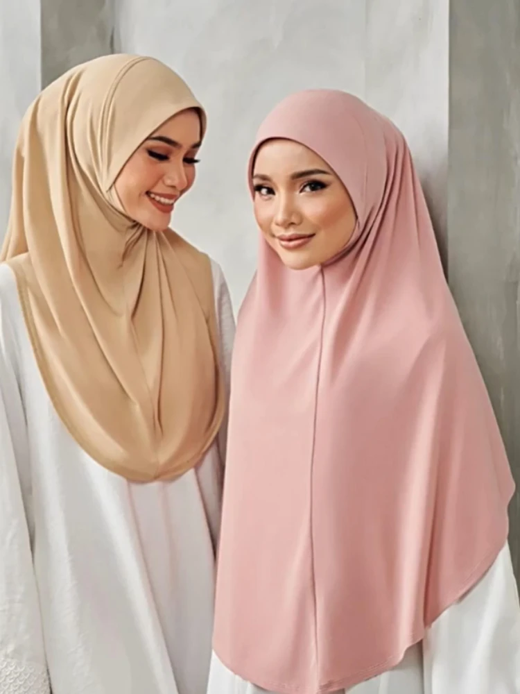 Большой мгновенный хиджаб Джерси хиджабы двойной круглый головной платок