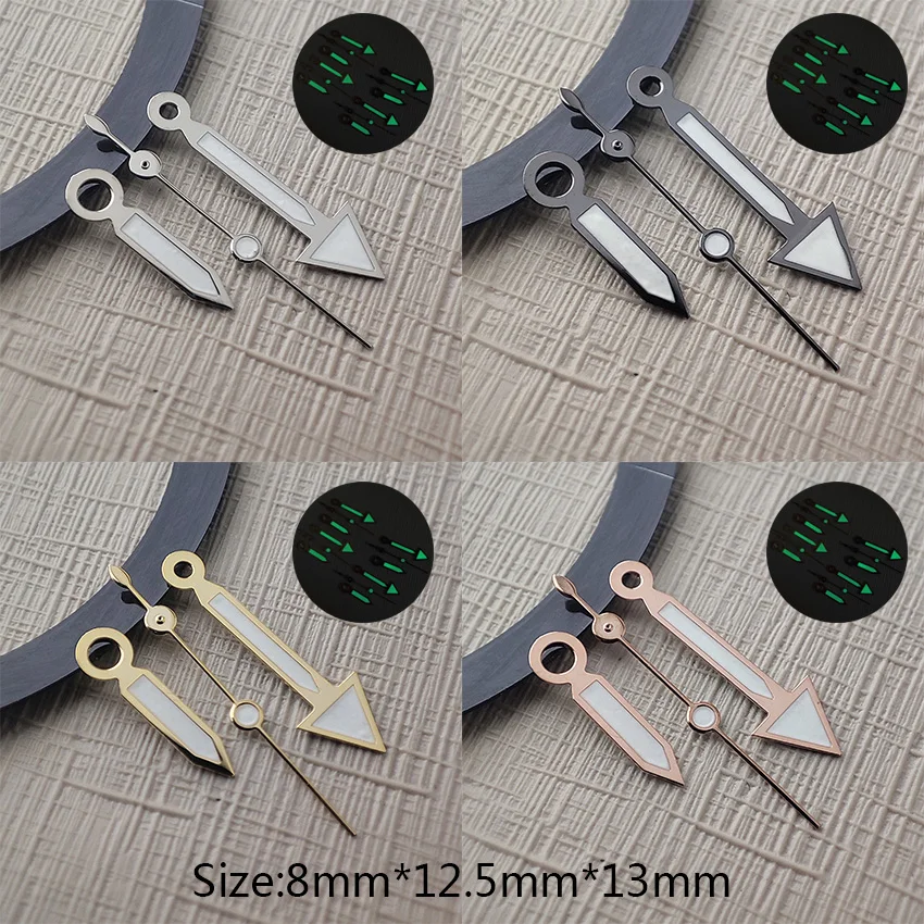 NH35 стрелки часов серебро золото черный розовое зеленый светящийся указатель