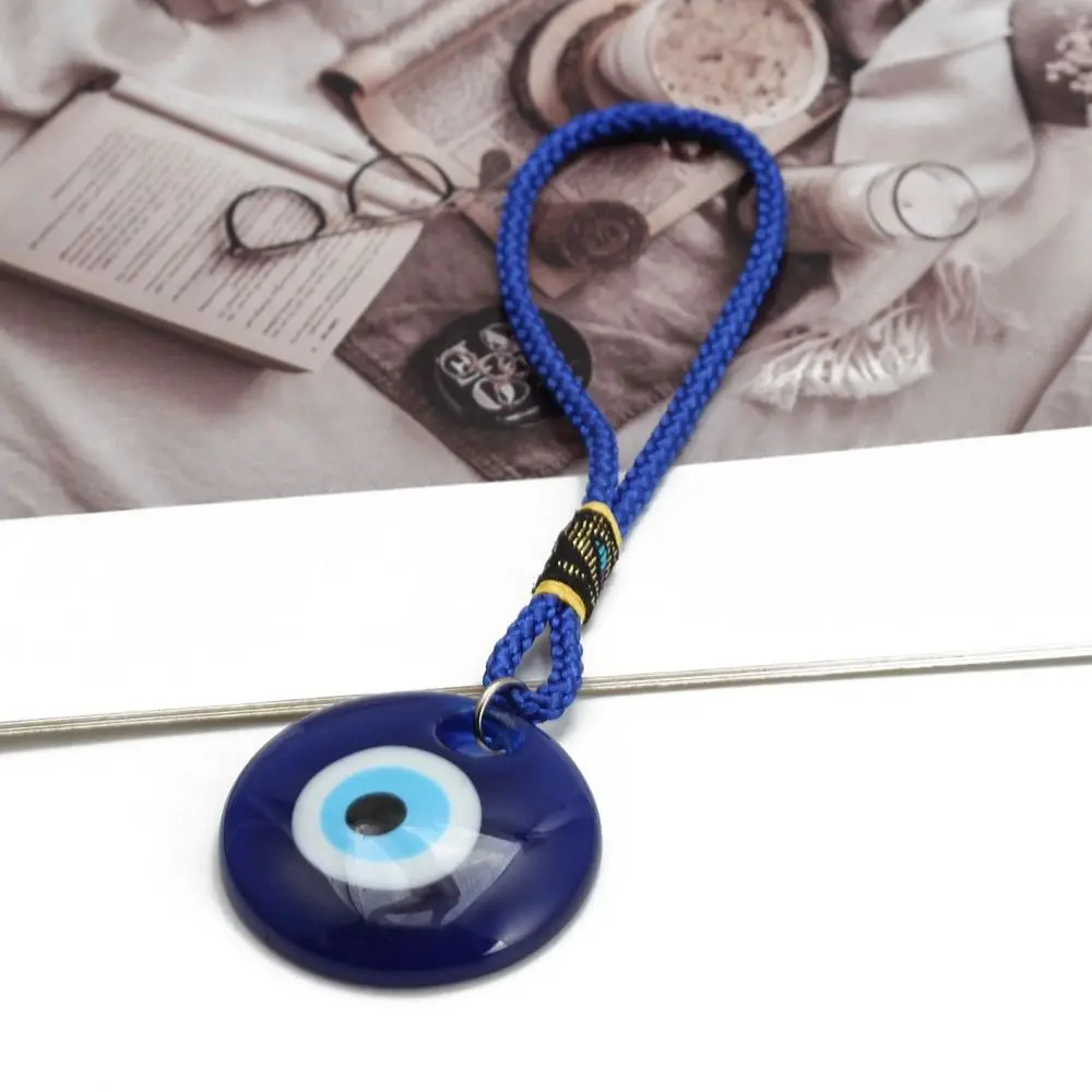 Брелок Lucky Eye с голубым глазом Рука Фатимы стеклянная бусина подвеска кисточкой