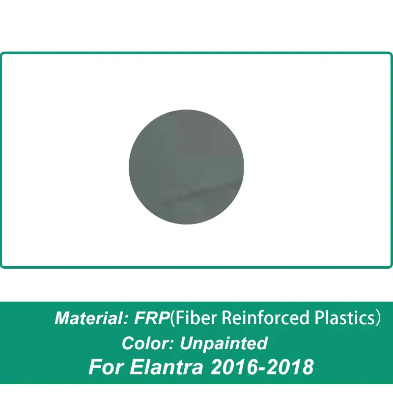 

Для Hyundai ведущий Elantra 2016-2019 Задняя Крышка багажника спойлер лезвие заднее крыло внешняя модификация FRP материал черный