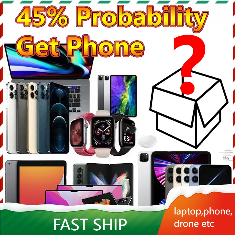 

100%Most Popular New Lucky Mystery Box Surprise High-quality More Precious Item Electronic Products Novelty Christmas Gift