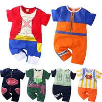 0 2 years baby boy and girl romper newborn summer short sleeved jumpsuit baby anime cartoon cotton cosplay costume