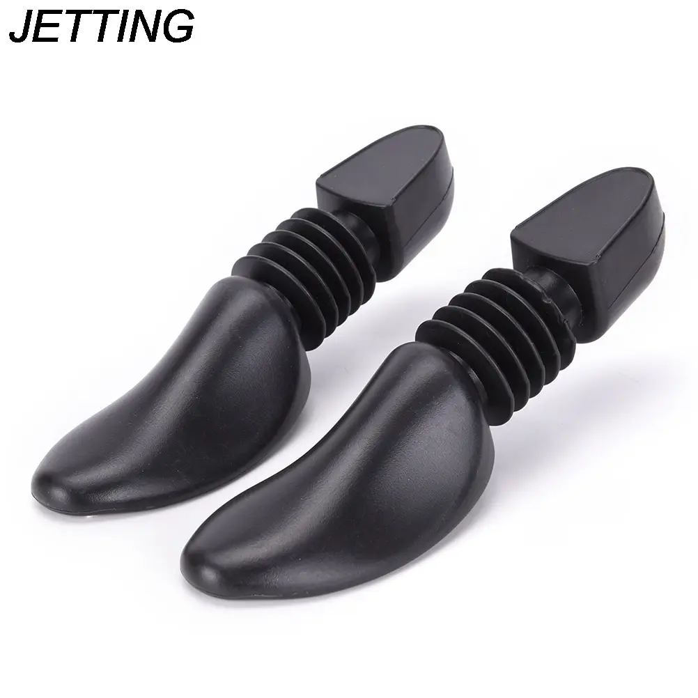 

1Pair Men / Women Plastic Spring Shoe Tree Stretcher Boot Holder Shaper Automatic Support Black Color