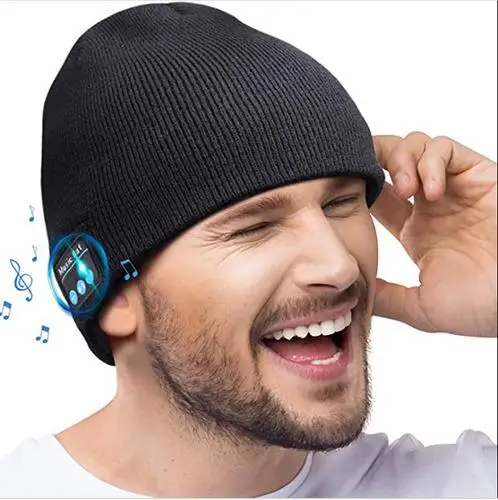

Bluetooth-наушники, музыкальная шапка, зимняя Беспроводная шапка для наушников, гарнитура с микрофоном, вязаная шапка для активного отдыха, вело...